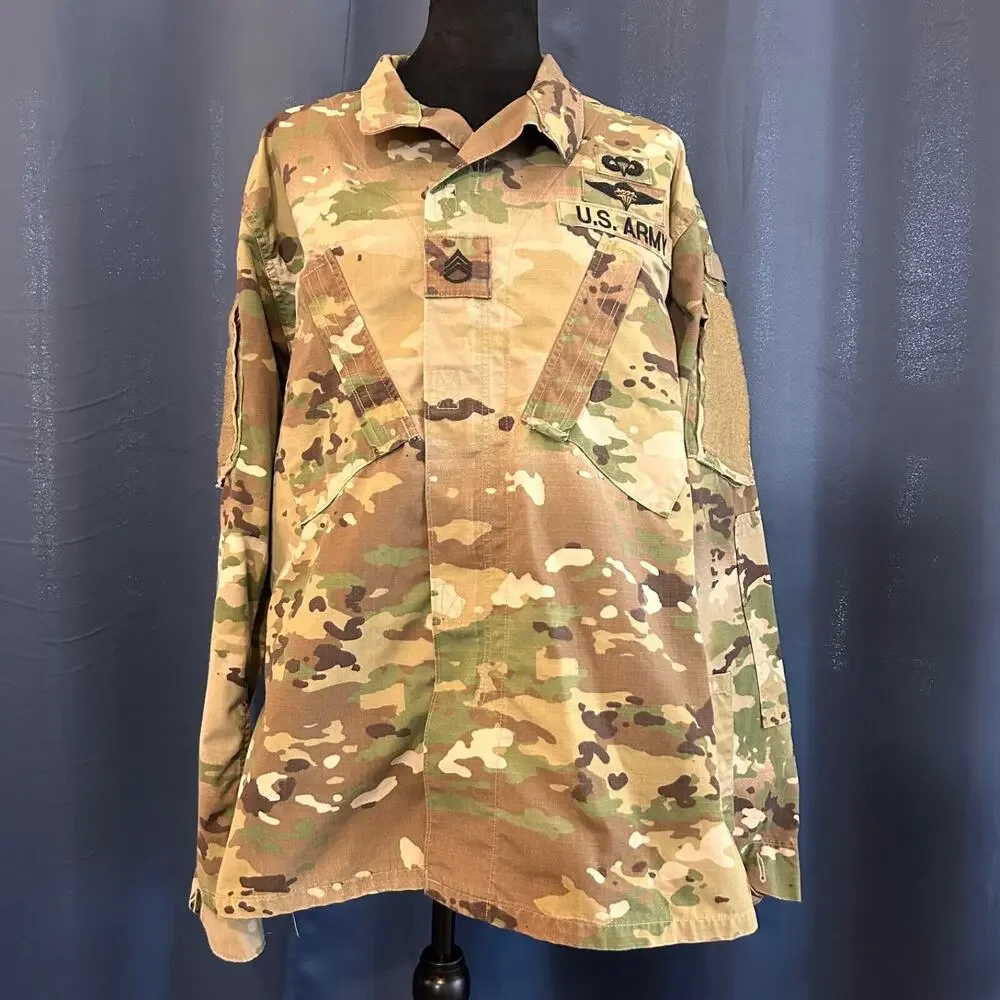 USA Army Coat Combat Uniform Unisex Multicam Large Regular Staff Sargent E-6